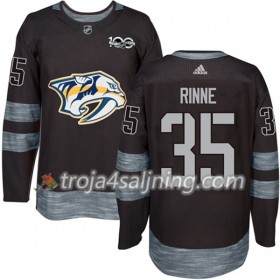 Nashville Predators tröja Pekka Rinne 35 1917-2017 100th Anniversary Adidas Svart Authentic - NHL Tröjor Herr